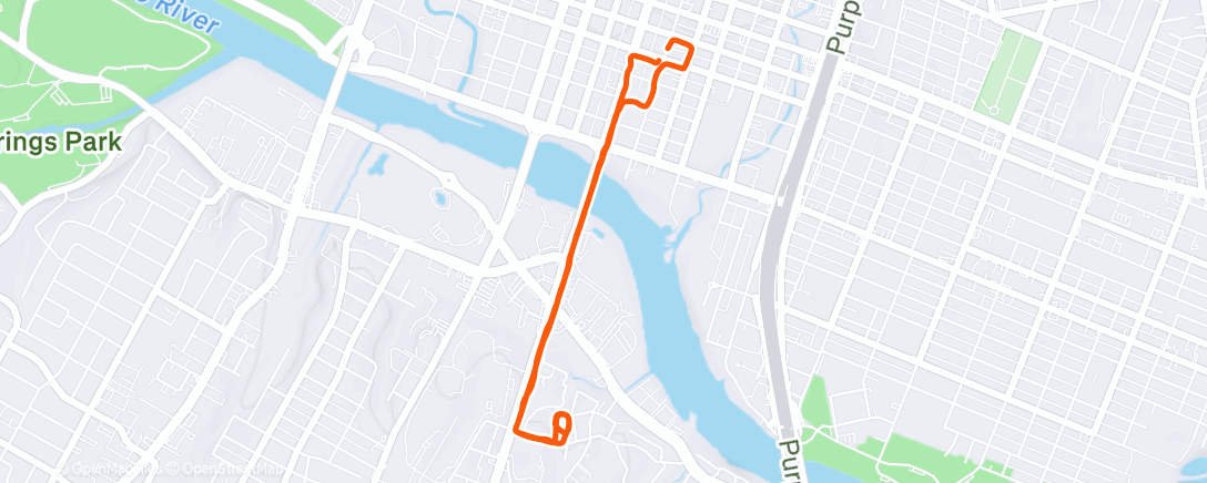 Map of the activity, Morning Run