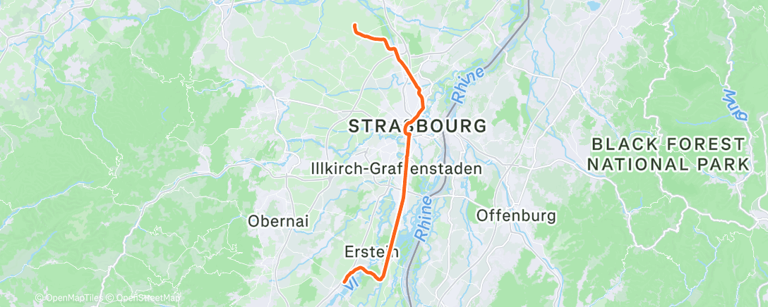 Map of the activity, Sortie vélo le matin