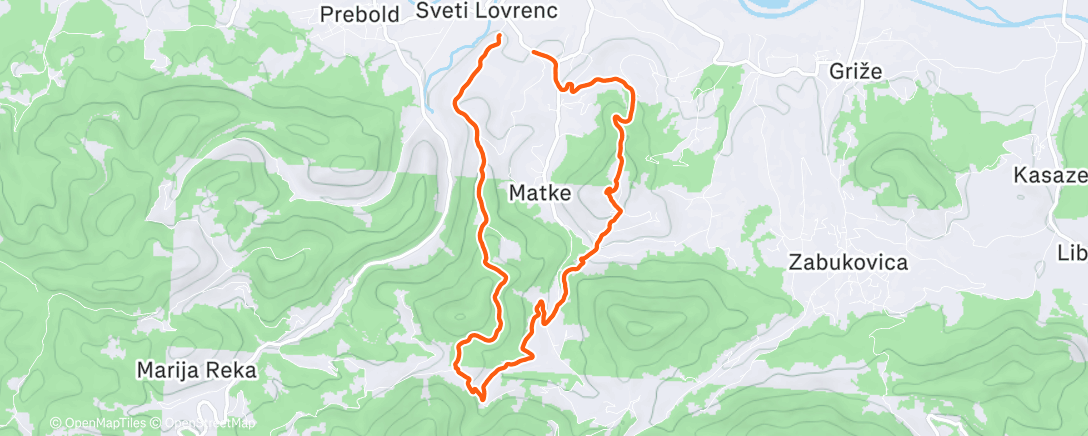 Карта физической активности (Lunch Trail Run ☀️🥶)