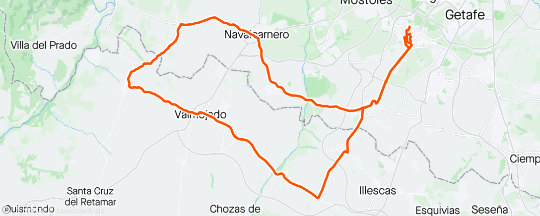 Map of the activity, [PEÑA] Méntrida-Valmojado