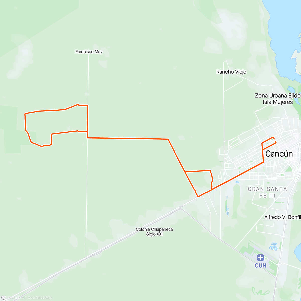 「Vuelta en bicicleta de montaña matutina」活動的地圖