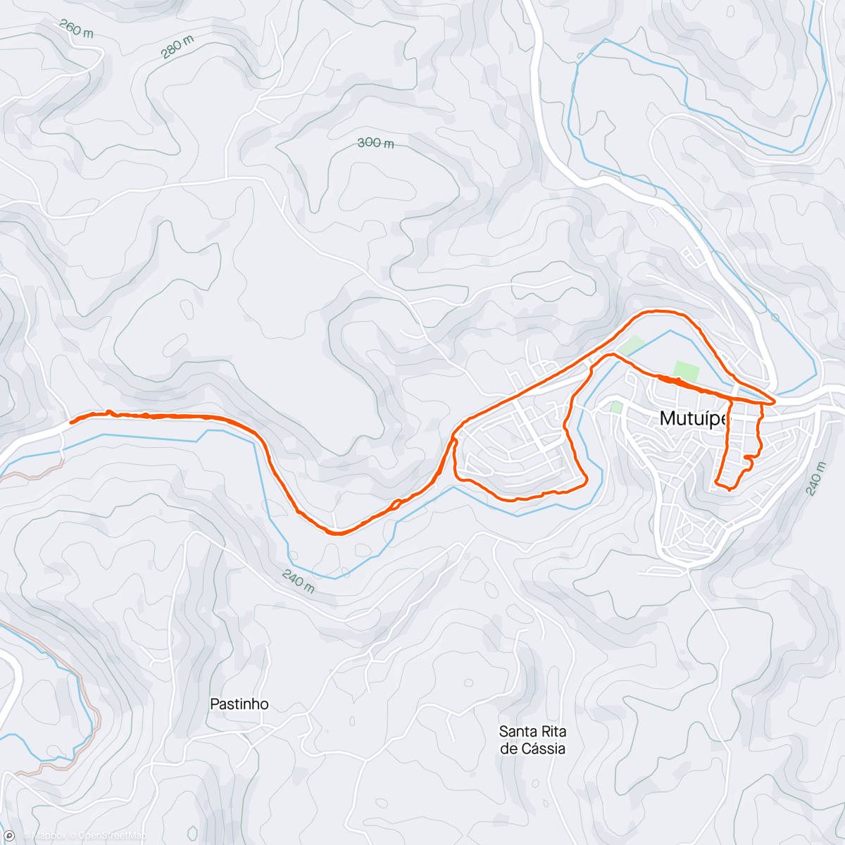 Map of the activity, Caminhada de terça