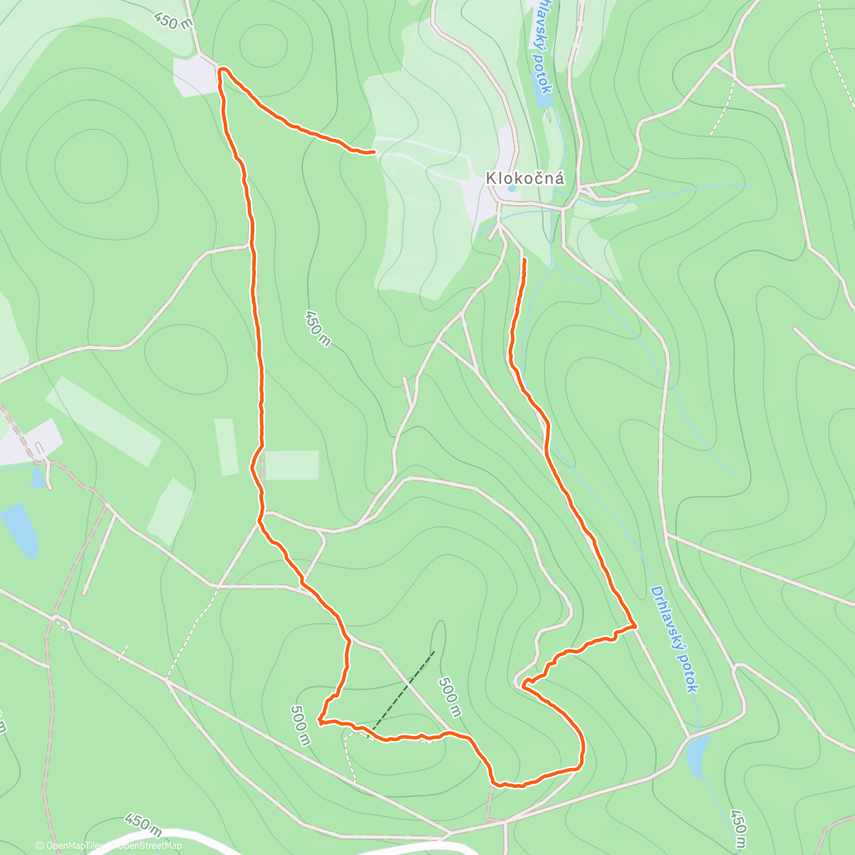Map of the activity, Novoroční procházka kolem Lhoty 🚶🚶🌲💫
