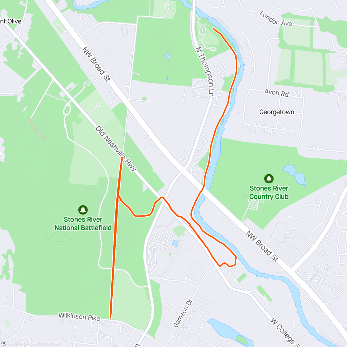 Map of the activity, Early Run Before Home Project