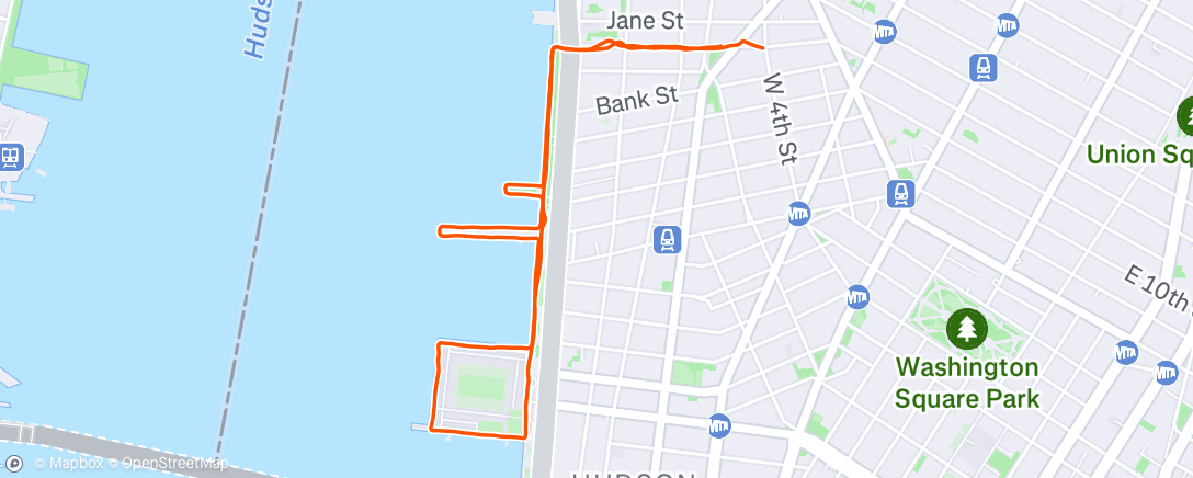 Map of the activity, West Side Highway