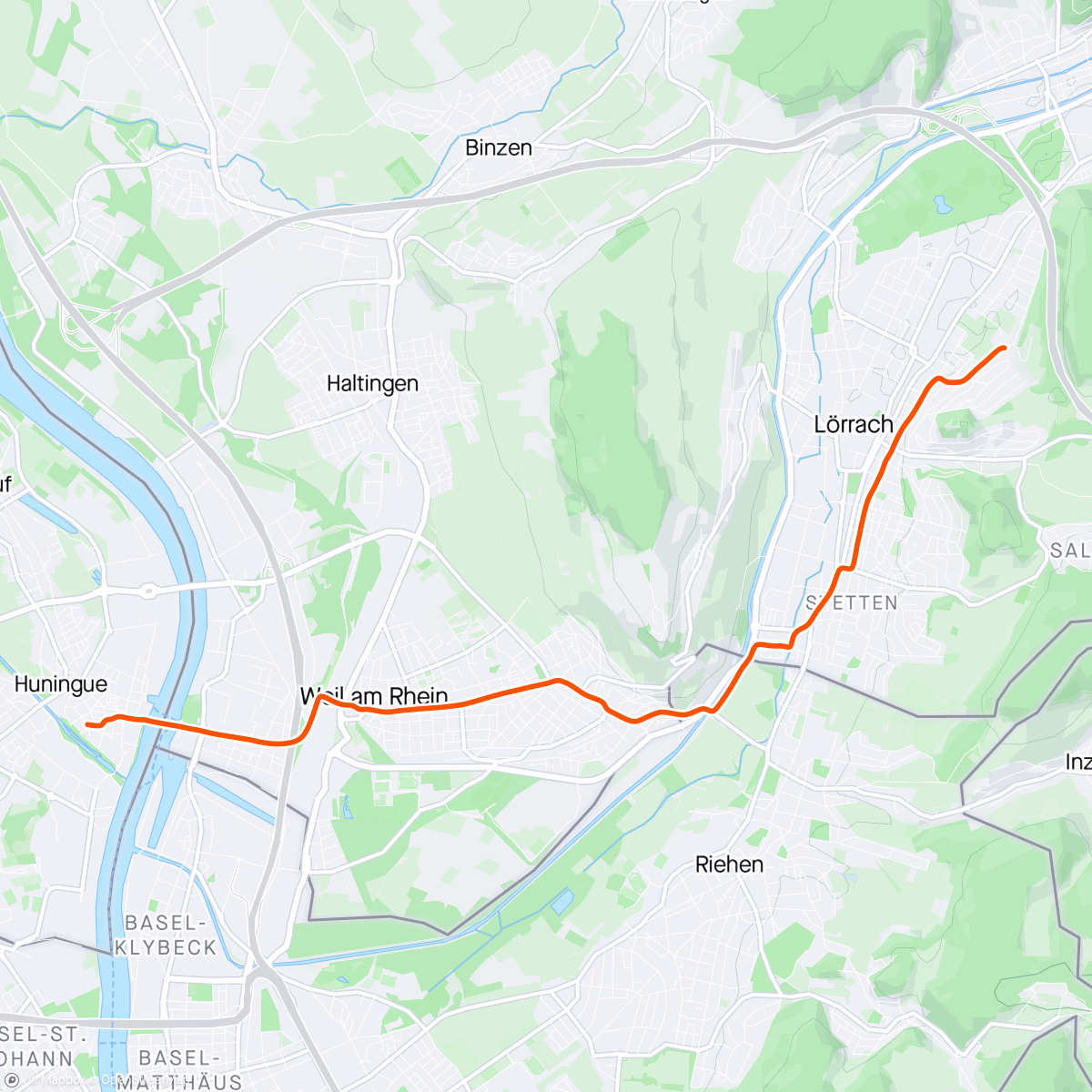 Map of the activity, Commute to Uni