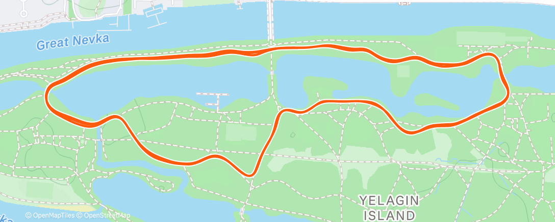 Map of the activity, Lunch Run