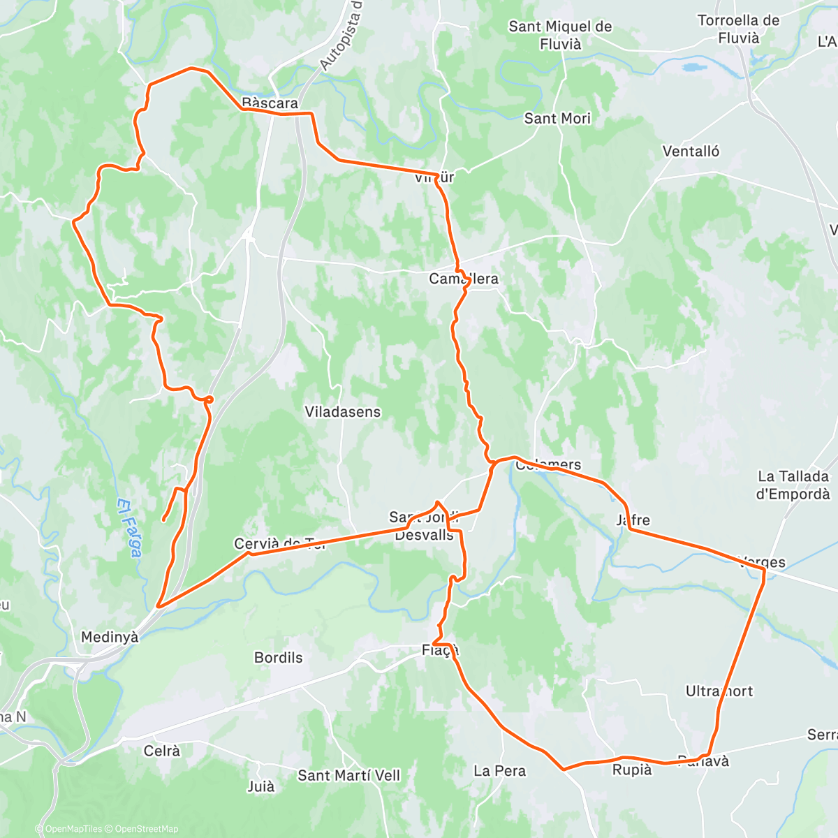 Map of the activity, Cruisey with leadout practice
