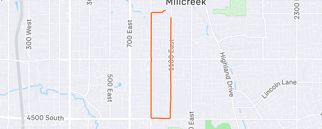 Map of the activity, Afternoon Run