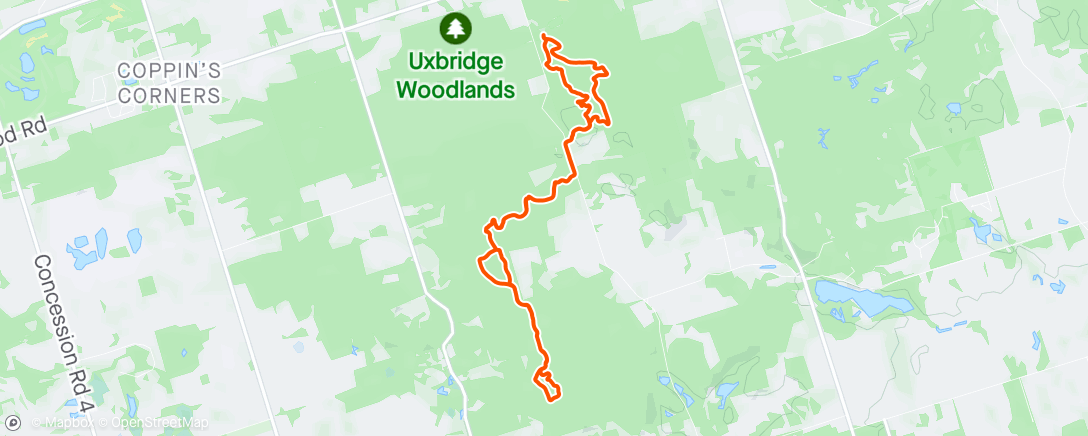 Map of the activity, Lunch Mountain Bike Ride