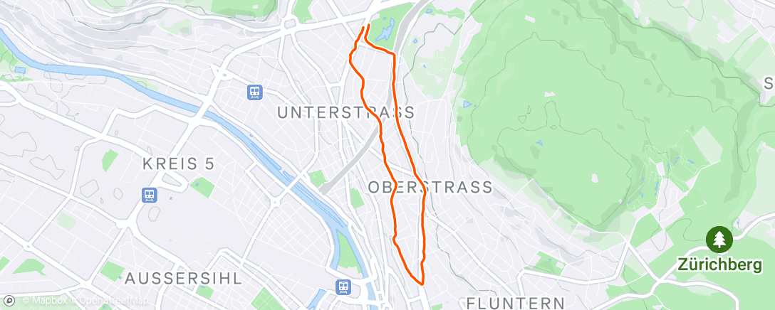 Map of the activity, Abendlauf