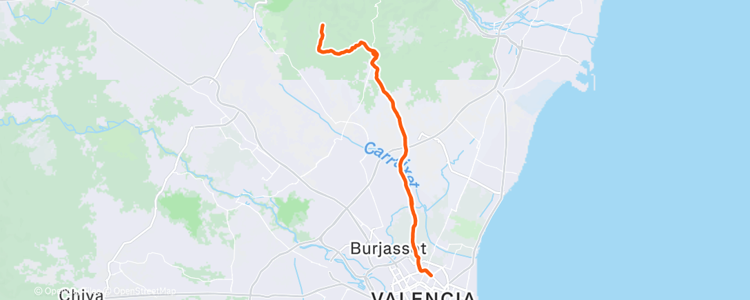Map of the activity, Afternoon Ride