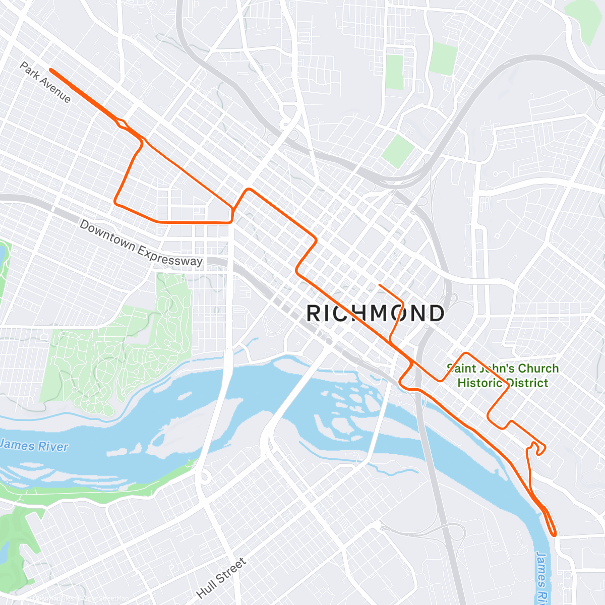 Map of the activity, Zwift - Richmond Rollercoaster in Richmond