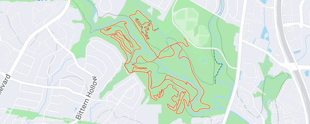 Map of the activity, Afternoon Ride