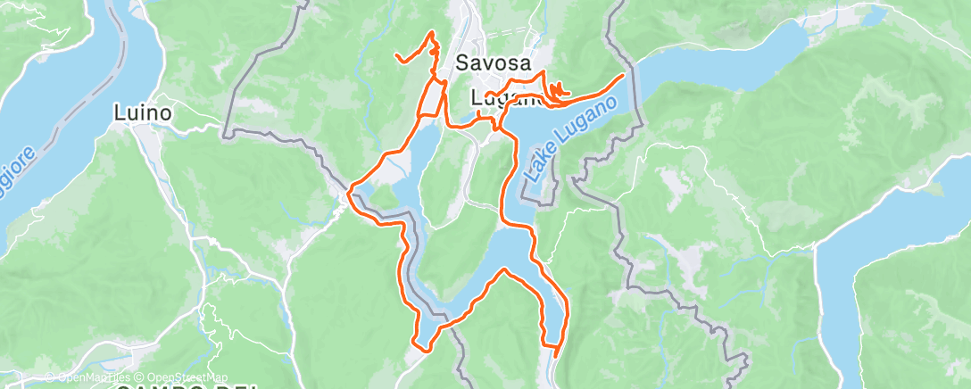 Map of the activity, Bici