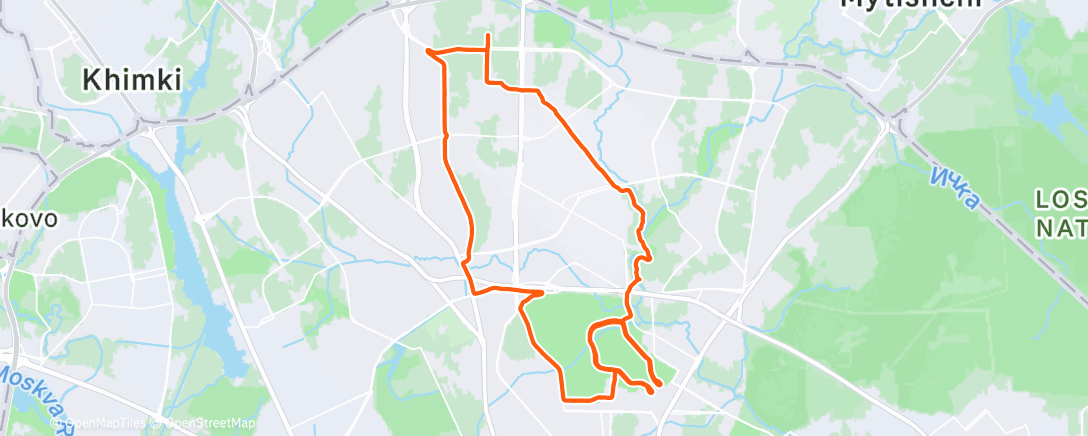 Map of the activity, Afternoon Ride