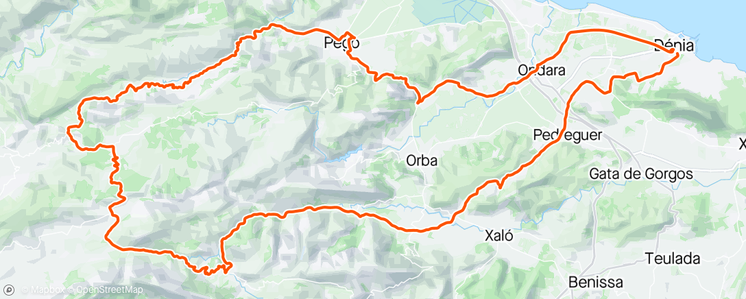 Map of the activity, Fuego en Pego