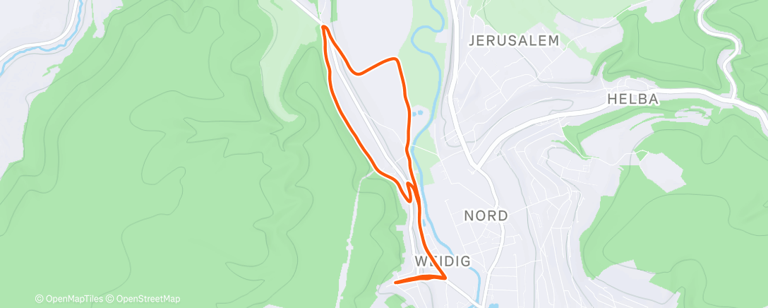 Карта физической активности (Lauf am Morgen)