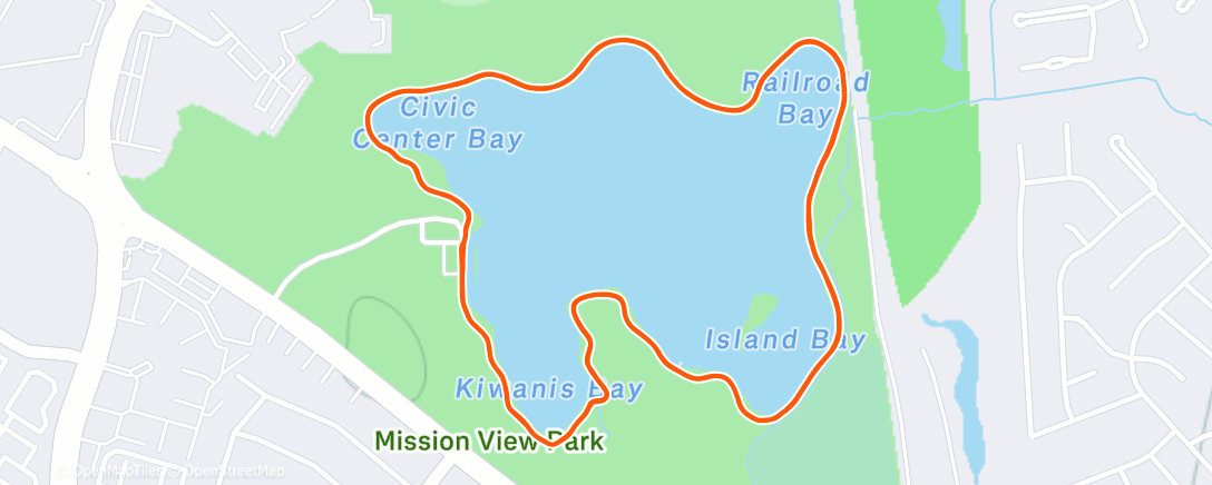 Map of the activity, Morning Run