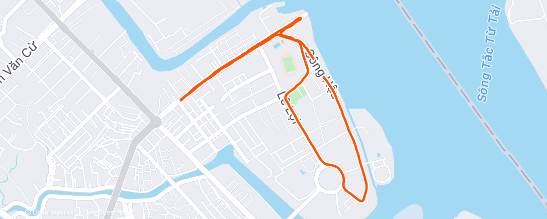 Map of the activity, Morning Run