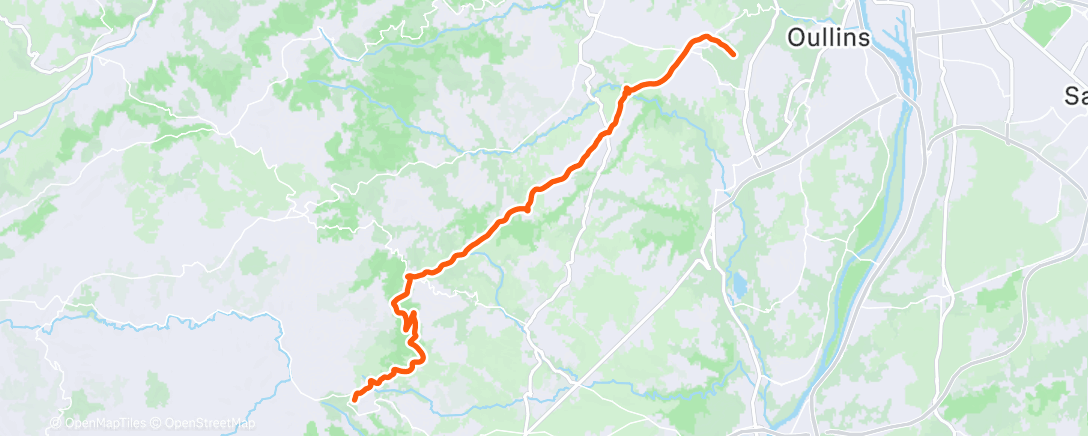 Map of the activity, Afternoon Gravel Ride