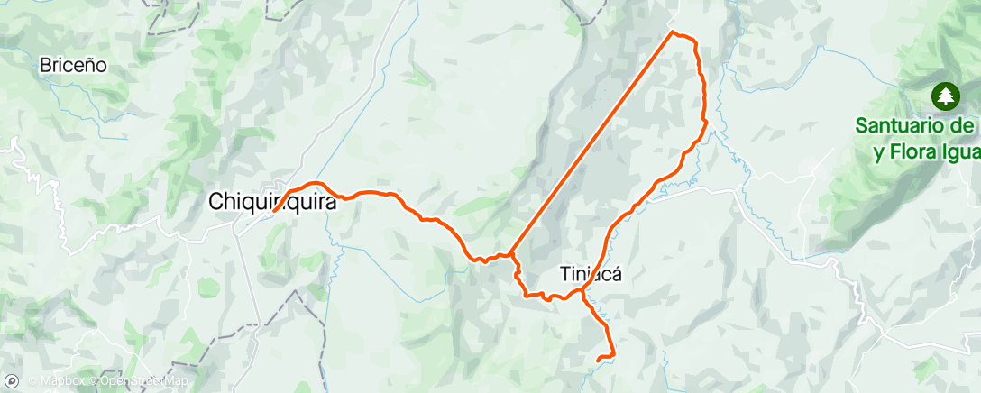 Map of the activity, VUELTA CHIQUINQUIRÁ -- RAQUIRA -- SANTA SOFIA -- CHIQUINQUIRÁ .NO TABULO 25 KMS.