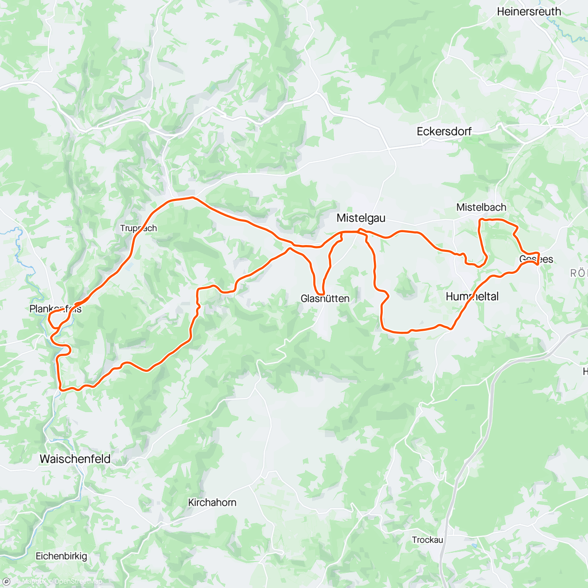 Map of the activity, Brötchen holen