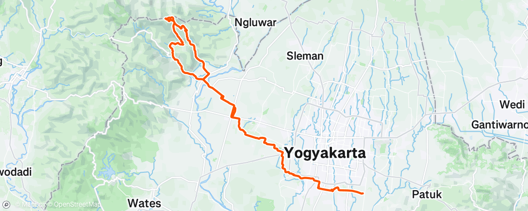 Map of the activity, Suroloyo via Embung Canggal