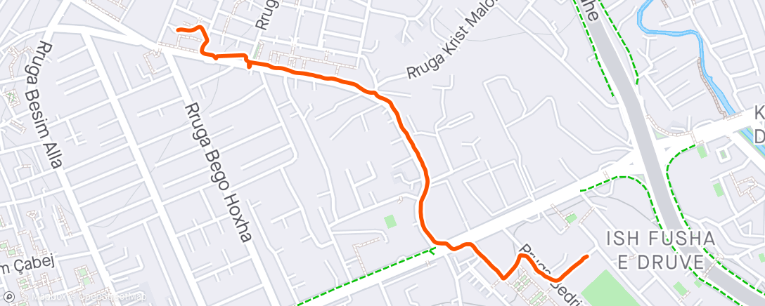 Mapa de la actividad (Evening Run)