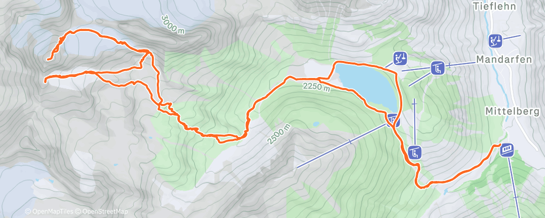 Map of the activity, Morning Backcountry Ski