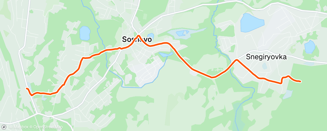 Map of the activity, Самокат в сосново