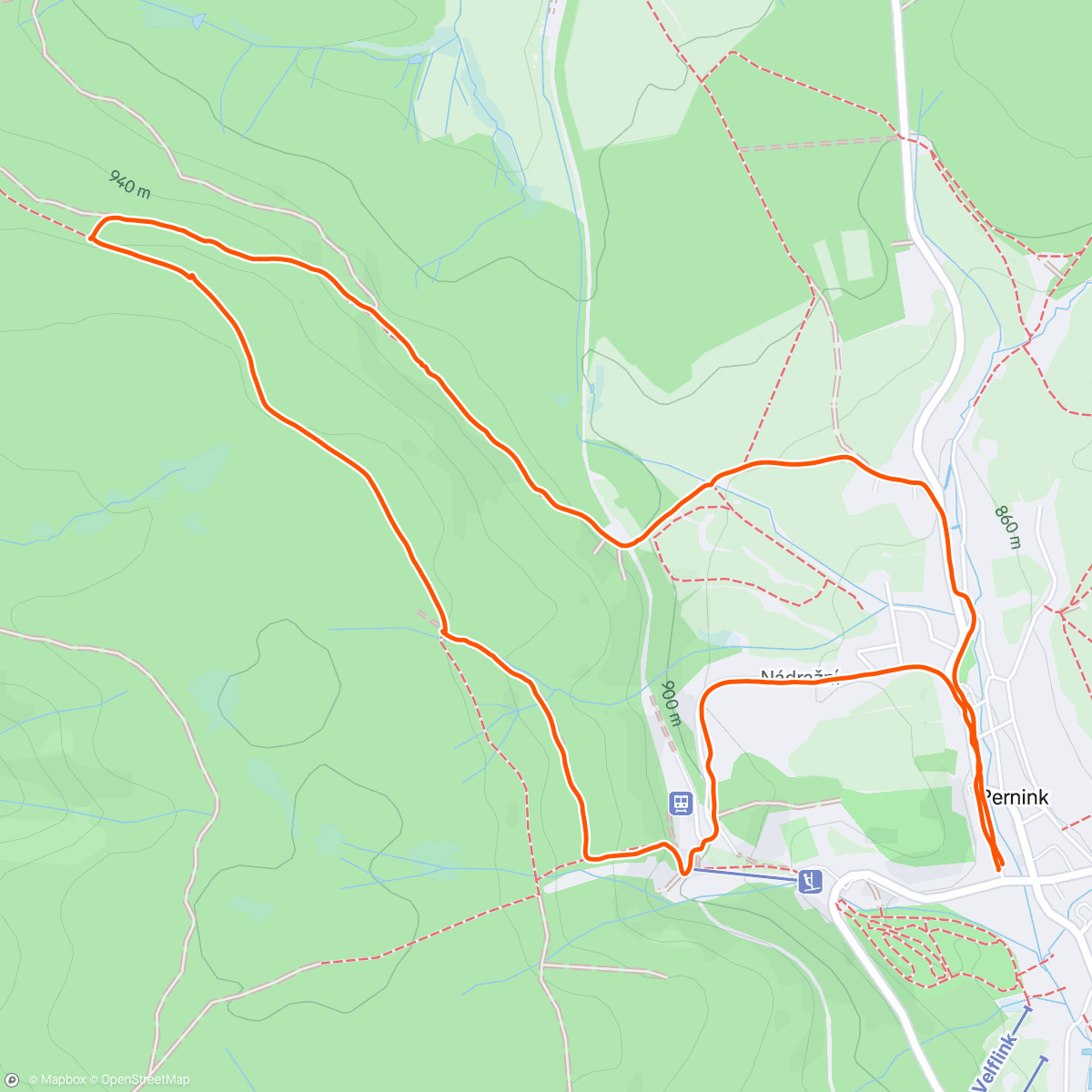 Mapa de la actividad (A zase zimní procházka🐶🌨️)