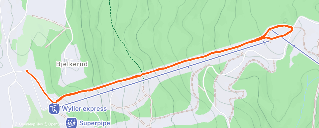 Map of the activity, Wyller x5 date med Hanne (og Solheim)