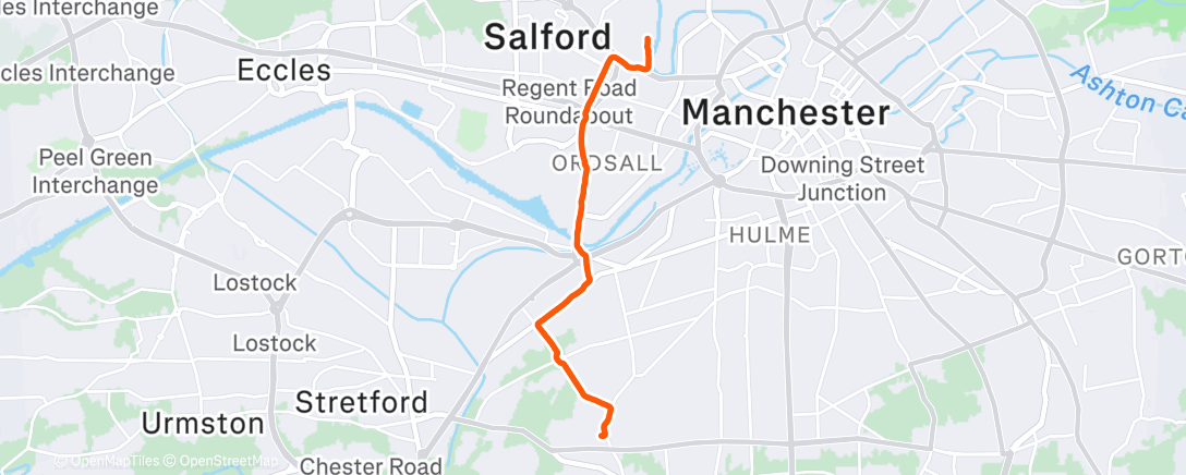 Map of the activity, Run Streak Day 9 - Long Tempo Run Sat Part 3 - Cool down to spoons