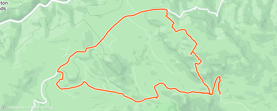 Map of the activity, Afternoon Trail Run