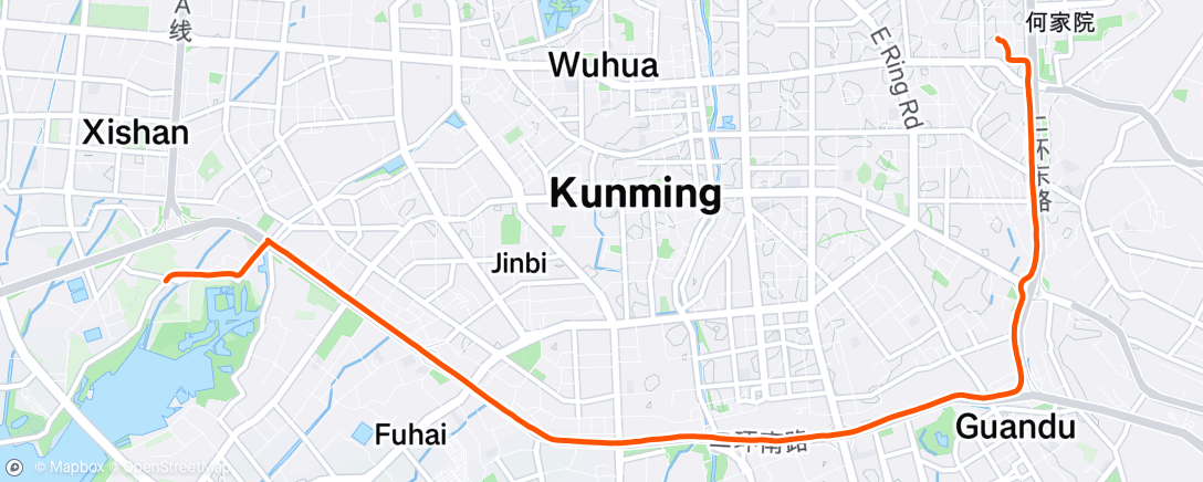 Map of the activity, 晨間騎乘