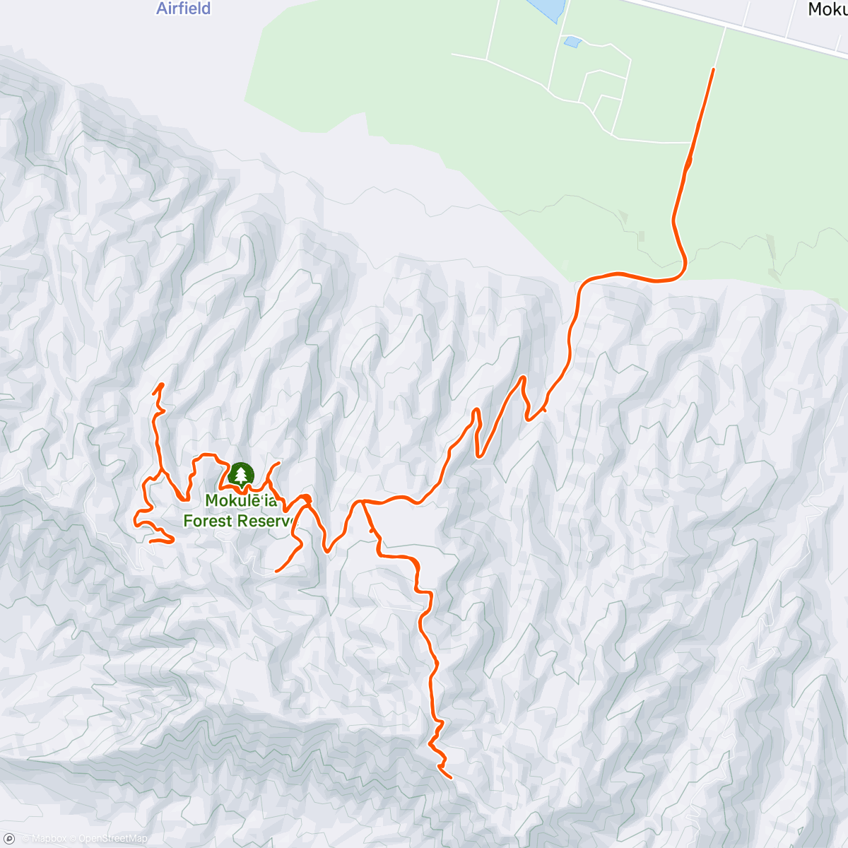 Map of the activity, Peacock flats