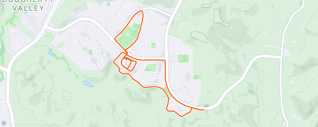 Map of the activity, Evening Walk