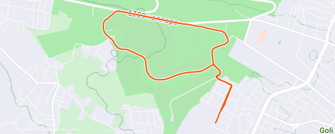 Map of the activity, Lunch Run