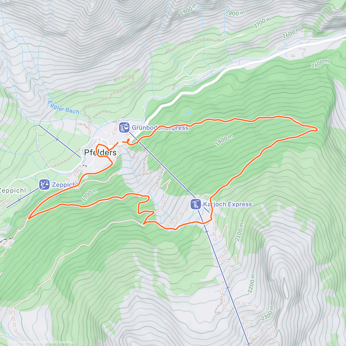 Map of the activity, Begehung der RodelWeltCupStrecke
