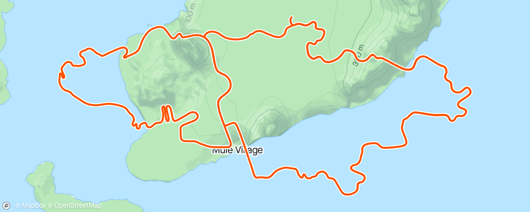 アクティビティ「Zwift - Group Ride: GXY HIGH STRATOSPHERE [2.3-2.7wkg] – CAT C (C) on Big Flat 8 in Watopia」の地図