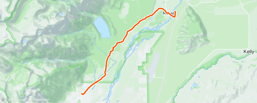 Map of the activity, Evening Ride