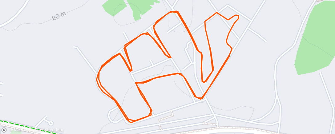 Map of the activity, Exeter inflatable 5k