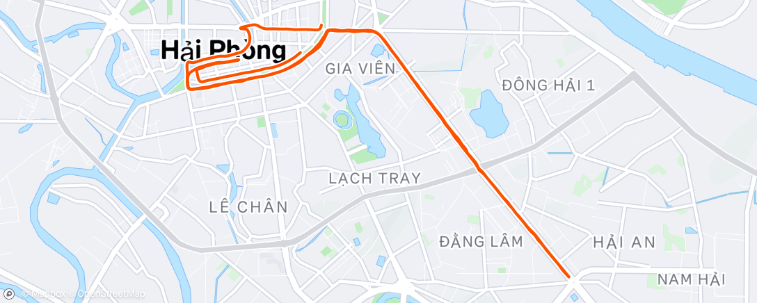 Map of the activity, Morning Run