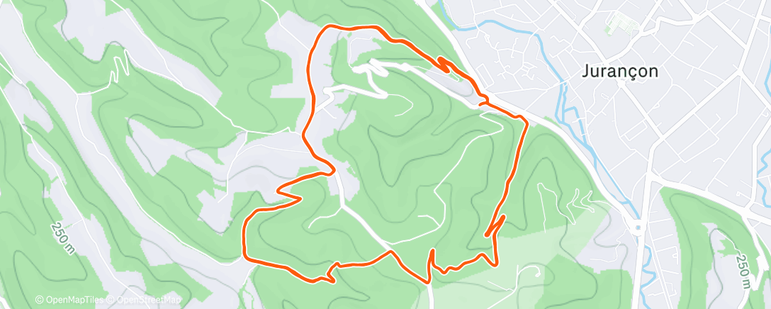 Map of the activity, Trail dans l'après-midi