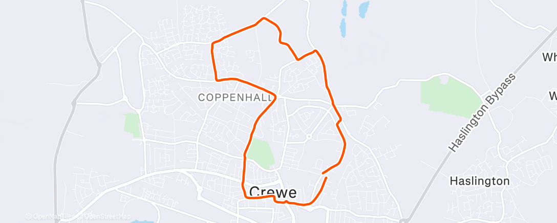 Map of the activity, Morning Run