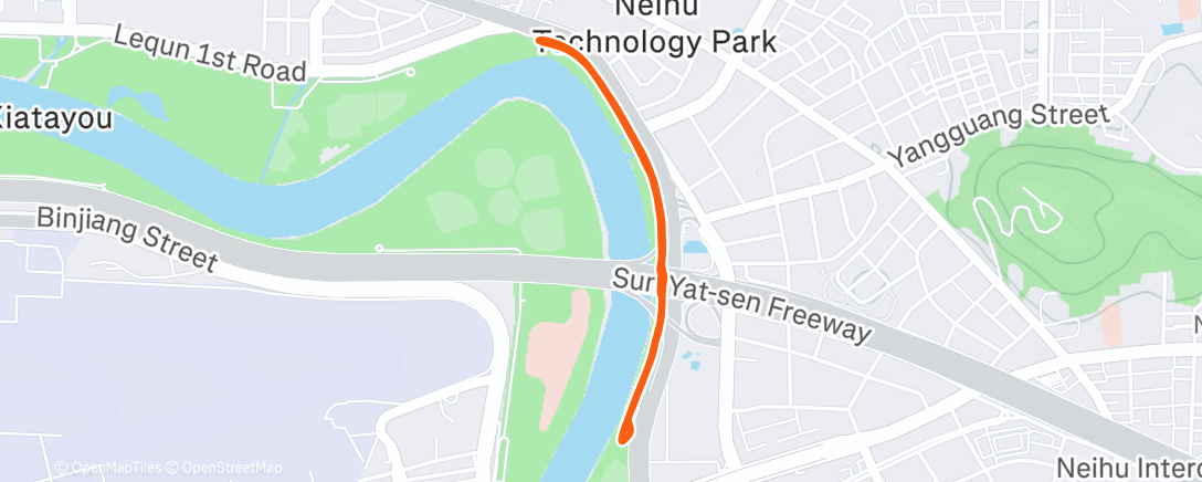 Map of the activity, 晨間跑步