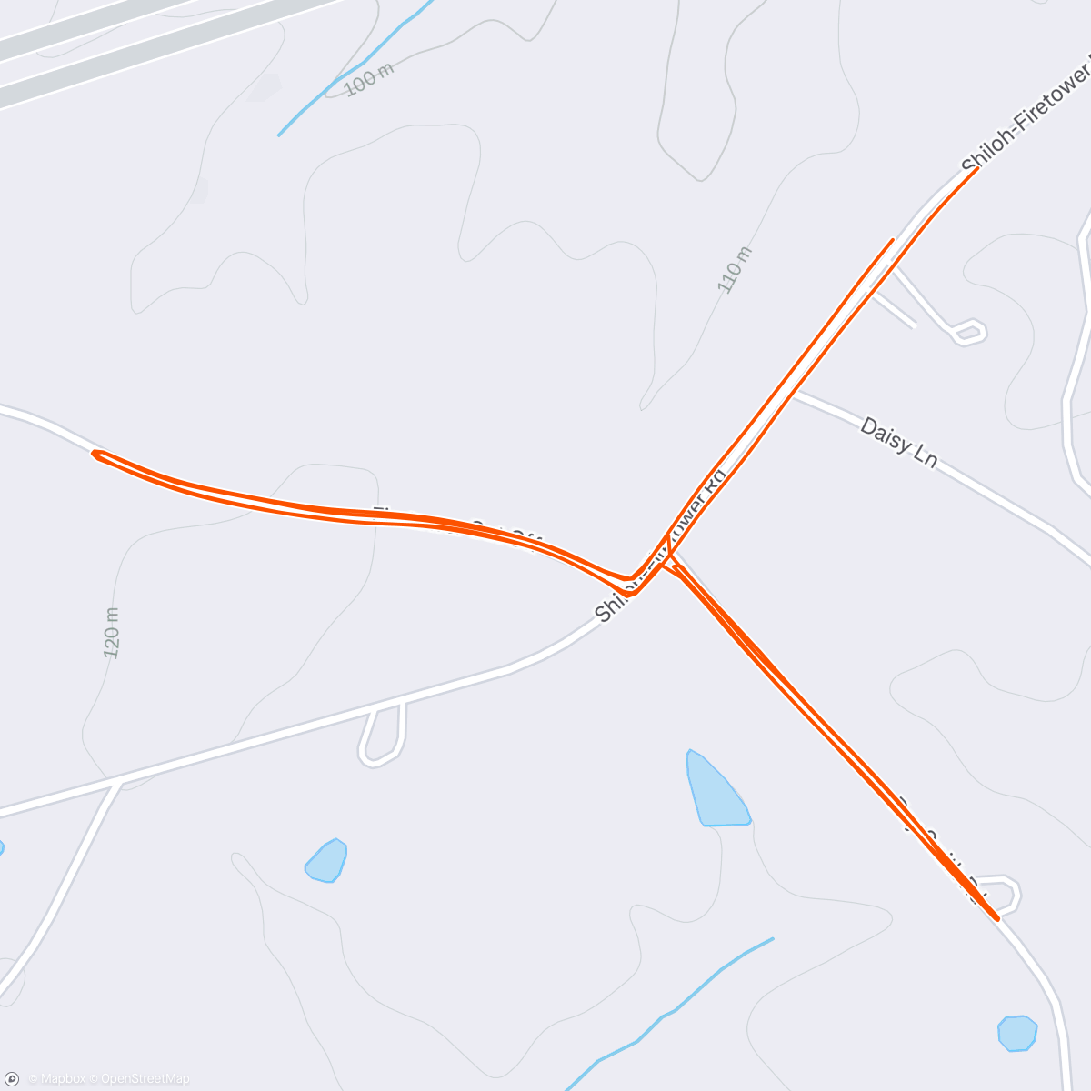 Map of the activity, WU - 4x400 - CD