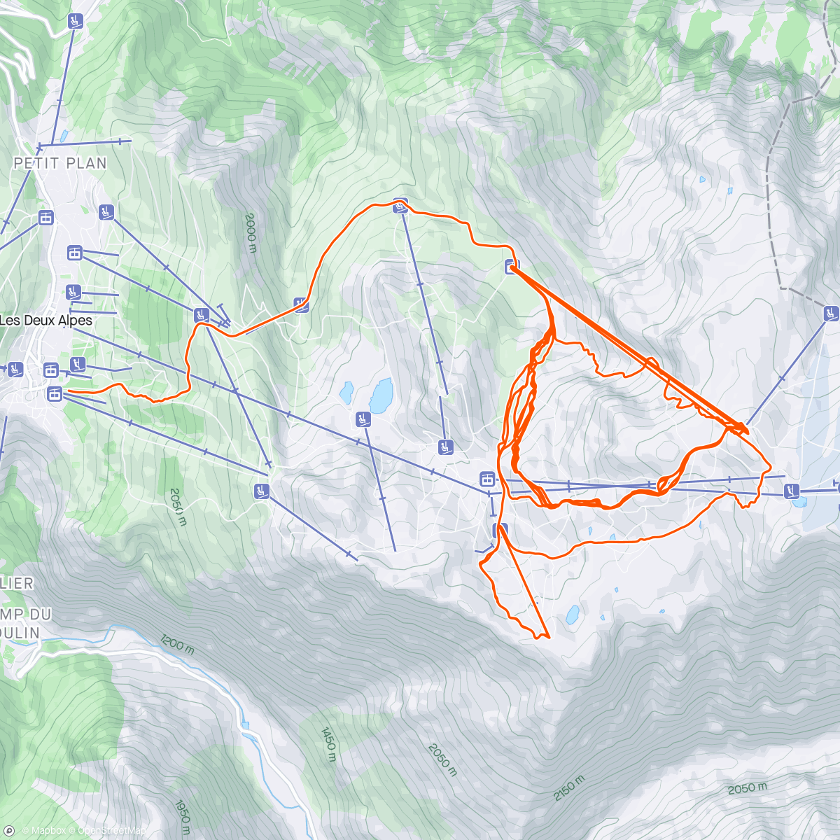 Map of the activity, Gavage 🤤⛷️🤯