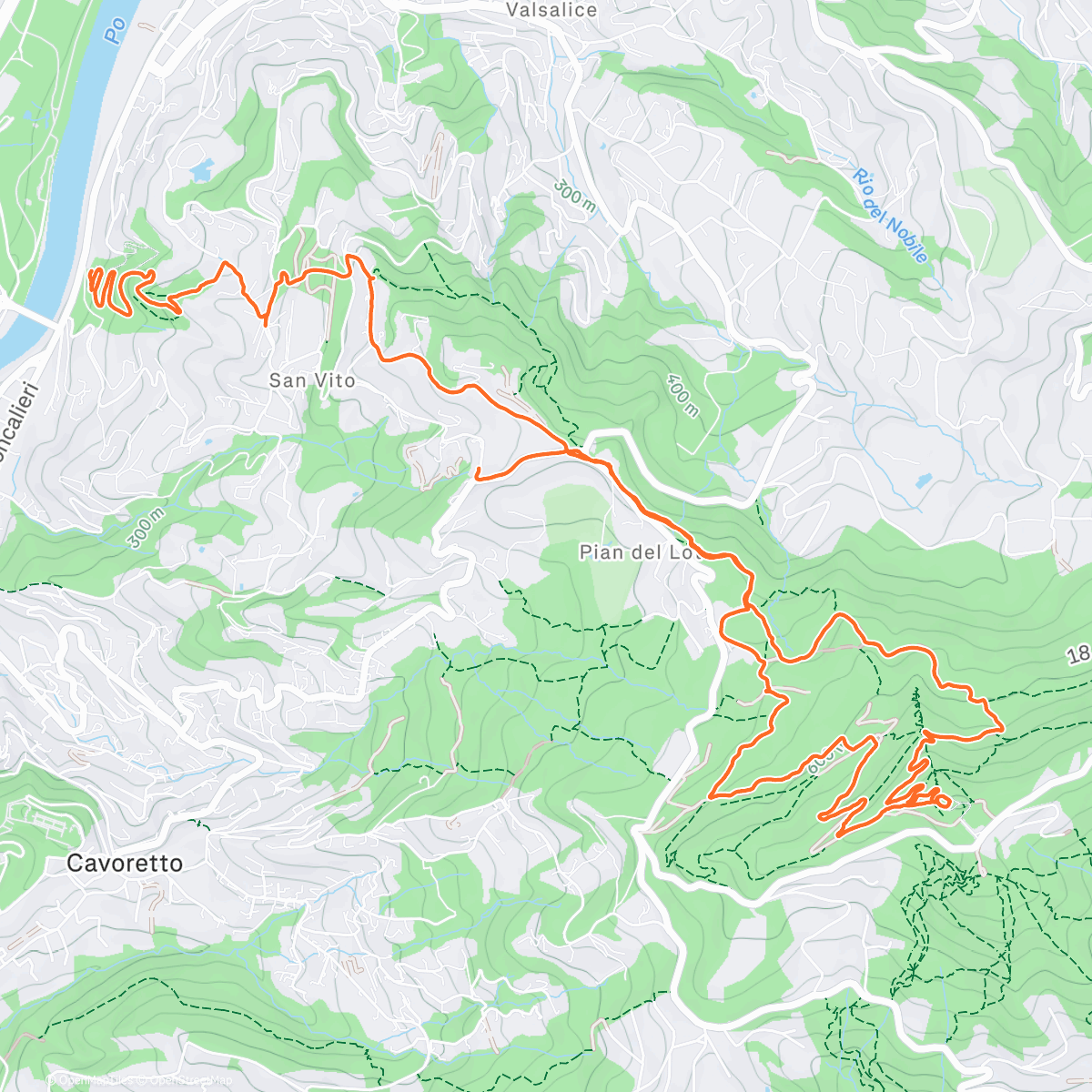 Карта физической активности (Lunch Trail Run)